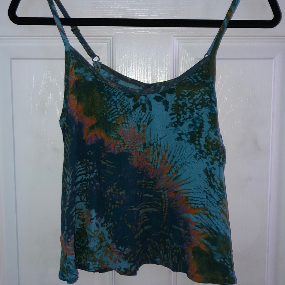 Tropical print tank top